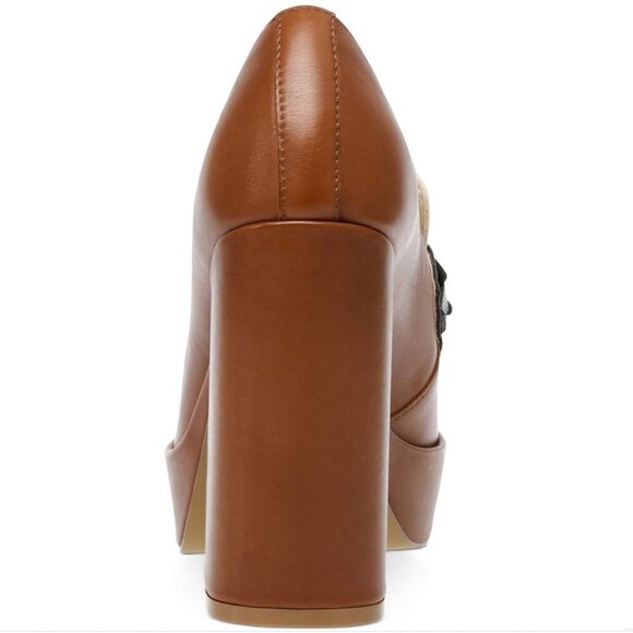 Steve Madden Rhylee Brown Black Loafer Platform Heels Shoes Women's Size 9.5 - Picture 2 of 10